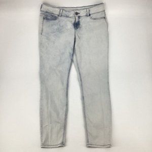 Maurices Women’s Size XL Short Mid-Rise Stretch Skinny Acid Wash Jeggings Jean